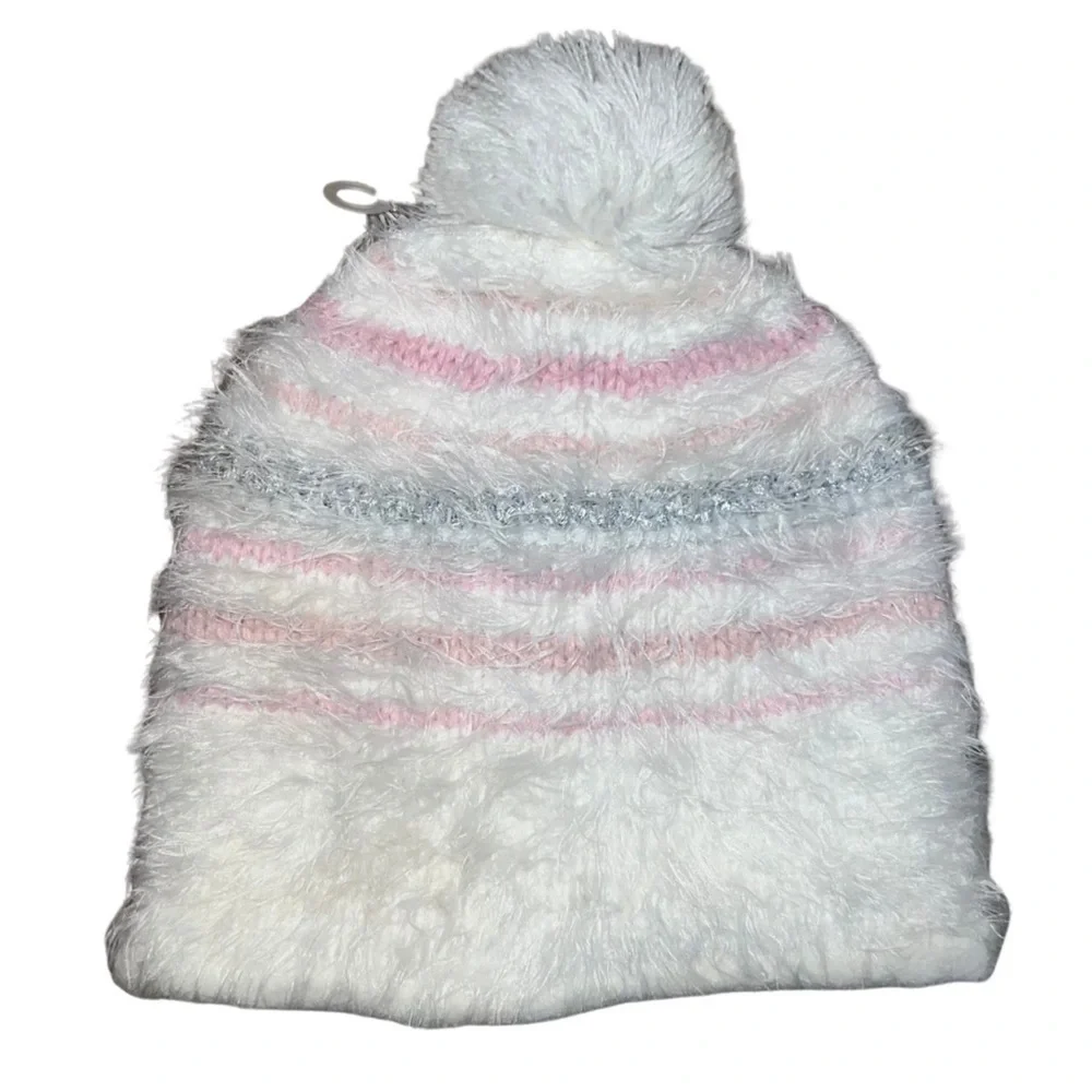 MILLYMOOK AND DOZER Girls' Pink & White Beanie ROSA One Size Fits Most Kids